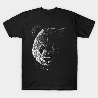 Stripe Design Head of a Panda T-Shirt